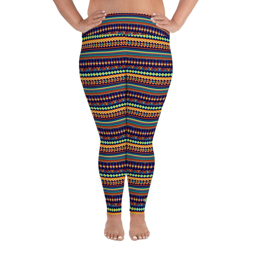 Plus Size Leggings - Tribe - Green Cross Clothing,  - Apparel, Clothing, T-shirts, Accessories, Wristbands, Green Cross Clothing - GreenCrossClothing.co, Green Cross Clothing - GreenCrossClothing.co