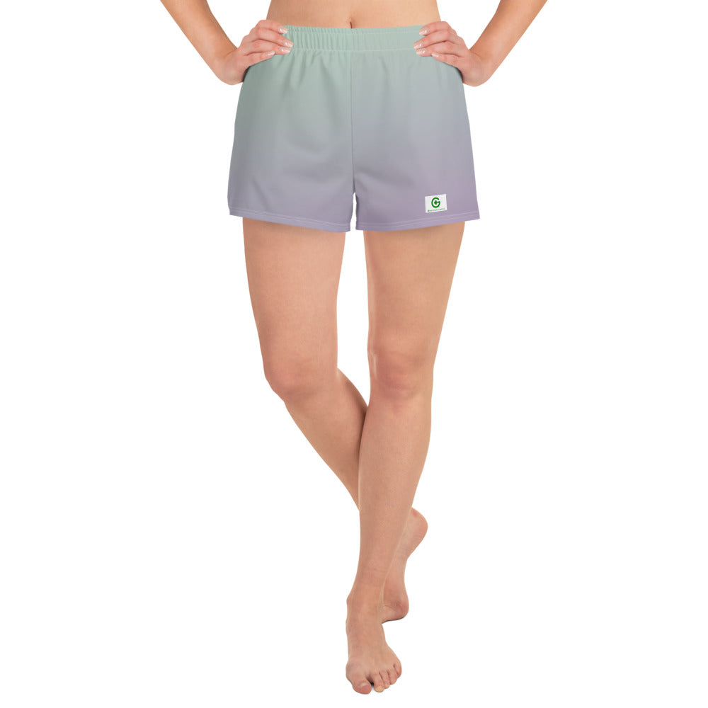 Women's Athletic Shorts - Lilac & Mint - Green Cross Clothing,  - Apparel, Clothing, T-shirts, Accessories, Wristbands, Green Cross Clothing - GreenCrossClothing.co, Green Cross Clothing - GreenCrossClothing.co