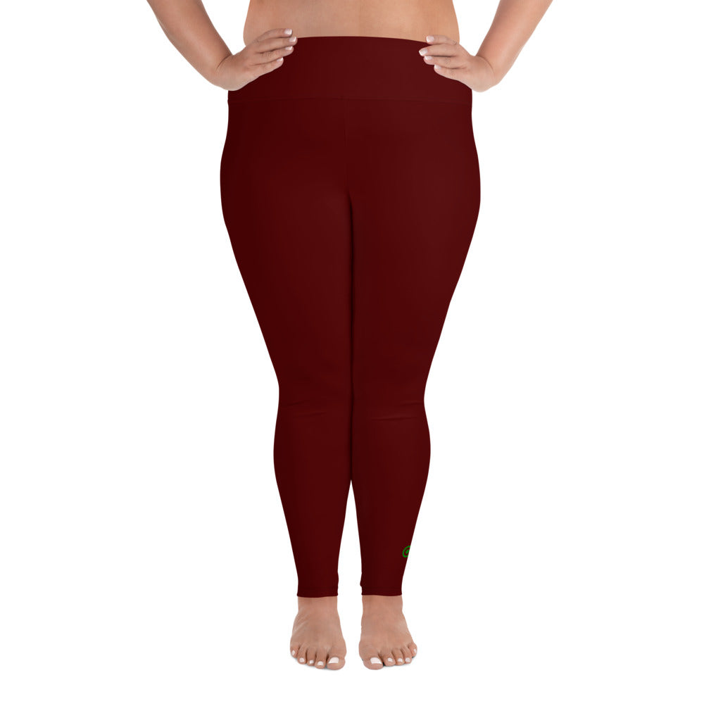 Plus Size Leggings - Pomegranate II - Green Cross Clothing,  - Apparel, Clothing, T-shirts, Accessories, Wristbands, Green Cross Clothing - GreenCrossClothing.co, Green Cross Clothing - GreenCrossClothing.co