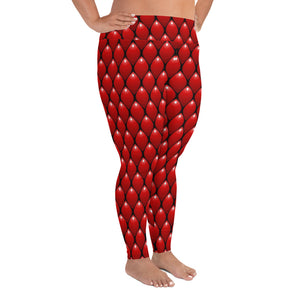 Plus Size Leggings - Red Dragon - Green Cross Clothing,  - Apparel, Clothing, T-shirts, Accessories, Wristbands, Green Cross Clothing - GreenCrossClothing.co, Green Cross Clothing - GreenCrossClothing.co