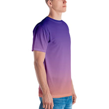 Load image into Gallery viewer, Men&#39;s T-shirt - Purple &amp; Peach - Green Cross Clothing,  - Apparel, Clothing, T-shirts, Accessories, Wristbands, Green Cross Clothing - GreenCrossClothing.co, Green Cross Clothing - GreenCrossClothing.co