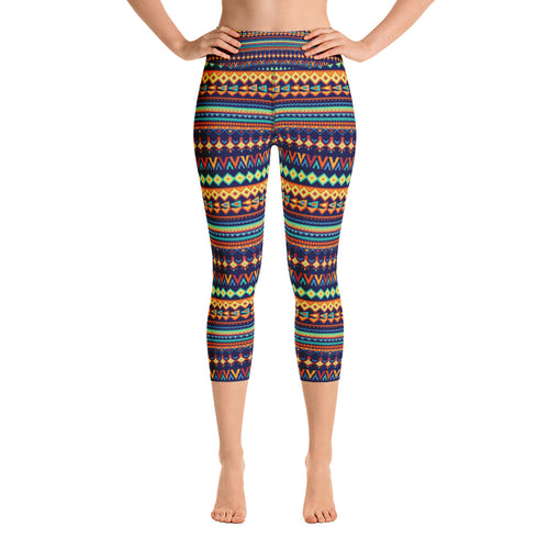 Yoga Capri Leggings - Tribe - Green Cross Clothing,  - Apparel, Clothing, T-shirts, Accessories, Wristbands, Green Cross Clothing - GreenCrossClothing.co, Green Cross Clothing - GreenCrossClothing.co