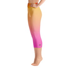 Load image into Gallery viewer, Yoga Capri Leggings - Sorbet - Green Cross Clothing,  - Apparel, Clothing, T-shirts, Accessories, Wristbands, Green Cross Clothing - GreenCrossClothing.co, Green Cross Clothing - GreenCrossClothing.co