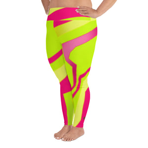 Plus Size Leggings - Neon - Green Cross Clothing,  - Apparel, Clothing, T-shirts, Accessories, Wristbands, Green Cross Clothing - GreenCrossClothing.co, Green Cross Clothing - GreenCrossClothing.co