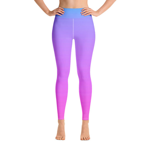 Yoga Leggings - Blue & Pink - Green Cross Clothing,  - Apparel, Clothing, T-shirts, Accessories, Wristbands, Green Cross Clothing - GreenCrossClothing.co, Green Cross Clothing - GreenCrossClothing.co