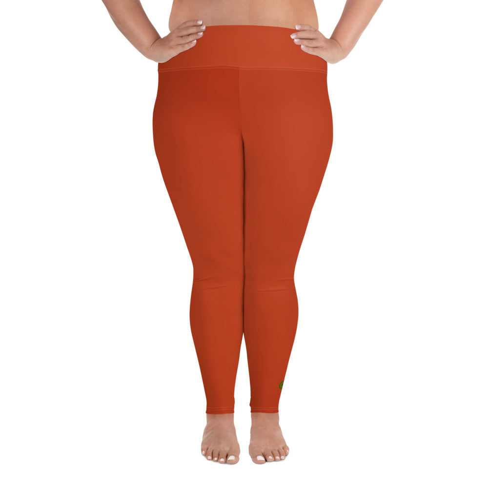 Plus Size Leggings - Blood Orange - Green Cross Clothing,  - Apparel, Clothing, T-shirts, Accessories, Wristbands, Green Cross Clothing - GreenCrossClothing.co, Green Cross Clothing - GreenCrossClothing.co