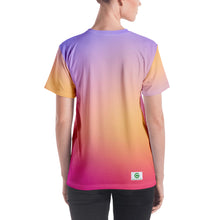 Load image into Gallery viewer, Women&#39;s T-shirt - Periwinkle, Peach, &amp; Magenta - Green Cross Clothing,  - Apparel, Clothing, T-shirts, Accessories, Wristbands, Green Cross Clothing - GreenCrossClothing.co, Green Cross Clothing - GreenCrossClothing.co