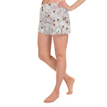 Load image into Gallery viewer, Women&#39;s Athletic Shorts - Cherry Blossoms - Green Cross Clothing,  - Apparel, Clothing, T-shirts, Accessories, Wristbands, Green Cross Clothing - GreenCrossClothing.co, Green Cross Clothing - GreenCrossClothing.co