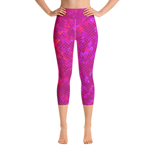 Yoga Capri Leggings - Pizazz - Green Cross Clothing,  - Apparel, Clothing, T-shirts, Accessories, Wristbands, Green Cross Clothing - GreenCrossClothing.co, Green Cross Clothing - GreenCrossClothing.co