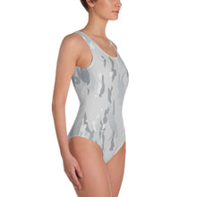 Load image into Gallery viewer, One-Piece Swimsuit - Grey Camo - Green Cross Clothing,  - Apparel, Clothing, T-shirts, Accessories, Wristbands, Green Cross Clothing - GreenCrossClothing.co, Green Cross Clothing - GreenCrossClothing.co