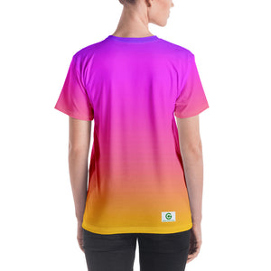 Women's T-shirt - Magenta & Yellow - Green Cross Clothing,  - Apparel, Clothing, T-shirts, Accessories, Wristbands, Green Cross Clothing - GreenCrossClothing.co, Green Cross Clothing - GreenCrossClothing.co