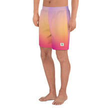 Load image into Gallery viewer, Men&#39;s Athletic Shorts - Periwinkle, Peach, &amp; Magenta - Green Cross Clothing,  - Apparel, Clothing, T-shirts, Accessories, Wristbands, Green Cross Clothing - GreenCrossClothing.co, Green Cross Clothing - GreenCrossClothing.co