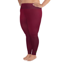 Load image into Gallery viewer, Plus Size Leggings - Black Cherry - Green Cross Clothing,  - Apparel, Clothing, T-shirts, Accessories, Wristbands, Green Cross Clothing - GreenCrossClothing.co, Green Cross Clothing - GreenCrossClothing.co