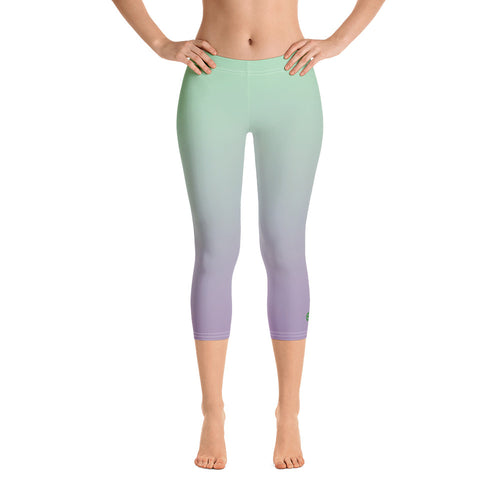 Capri Leggings - Lilac & Mint - Green Cross Clothing,  - Apparel, Clothing, T-shirts, Accessories, Wristbands, Green Cross Clothing - GreenCrossClothing.co, Green Cross Clothing - GreenCrossClothing.co