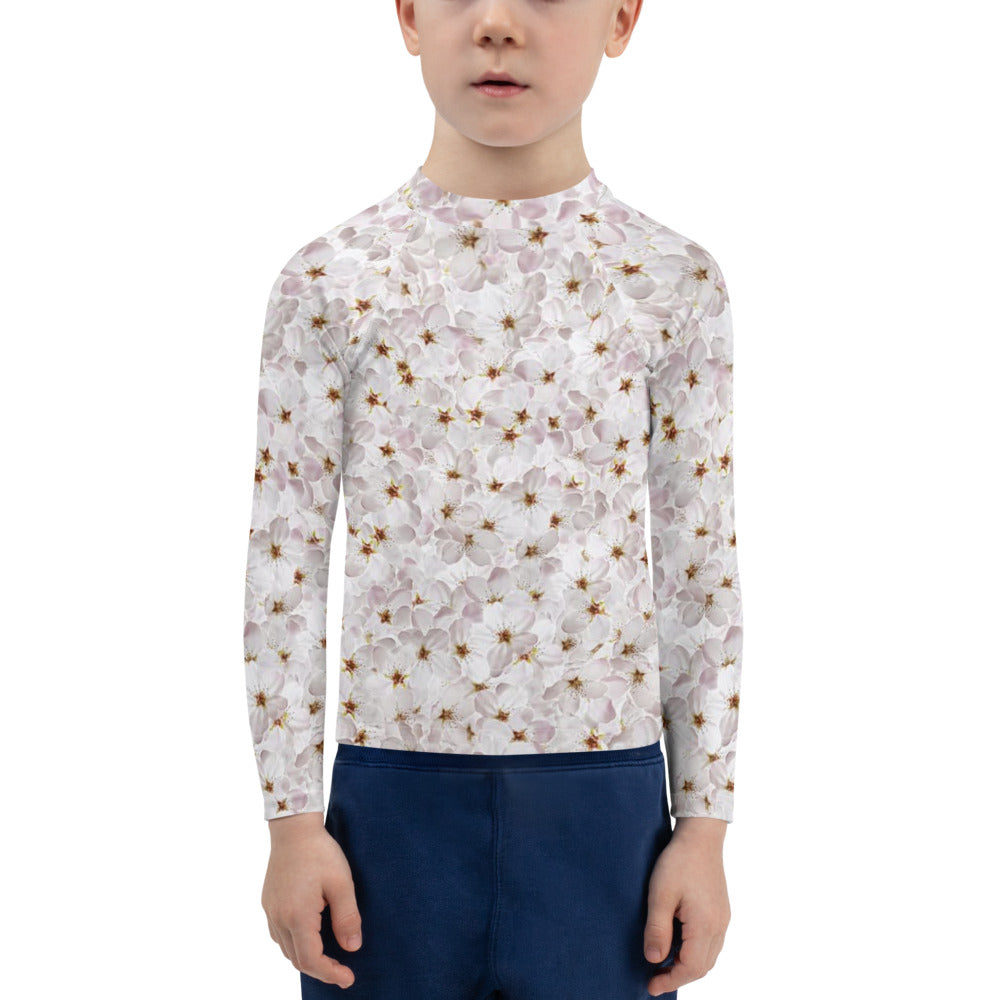 Kids Boys' Sun & Rash Guard - Cherry Blossoms - Green Cross Clothing,  - Apparel, Clothing, T-shirts, Accessories, Wristbands, Green Cross Clothing - GreenCrossClothing.co, Green Cross Clothing - GreenCrossClothing.co