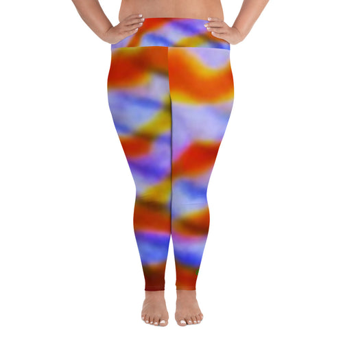 Plus Size Leggings - Cichlid - Green Cross Clothing,  - Apparel, Clothing, T-shirts, Accessories, Wristbands, Green Cross Clothing - GreenCrossClothing.co, Green Cross Clothing - GreenCrossClothing.co