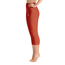 Load image into Gallery viewer, Yoga Capri Leggings - Blood Orange - Green Cross Clothing,  - Apparel, Clothing, T-shirts, Accessories, Wristbands, Green Cross Clothing - GreenCrossClothing.co, Green Cross Clothing - GreenCrossClothing.co