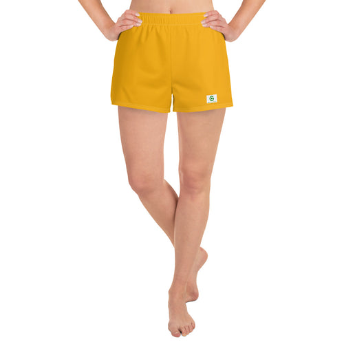 Women's Athletic Shorts - Tangerine - Green Cross Clothing,  - Apparel, Clothing, T-shirts, Accessories, Wristbands, Green Cross Clothing - GreenCrossClothing.co, Green Cross Clothing - GreenCrossClothing.co