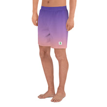 Load image into Gallery viewer, Men&#39;s Athletic Shorts - Purple &amp; Peach - Green Cross Clothing,  - Apparel, Clothing, T-shirts, Accessories, Wristbands, Green Cross Clothing - GreenCrossClothing.co, Green Cross Clothing - GreenCrossClothing.co