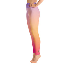 Load image into Gallery viewer, Yoga Leggings - Periwinkle, Peach, &amp; Magenta - Green Cross Clothing,  - Apparel, Clothing, T-shirts, Accessories, Wristbands, Green Cross Clothing - GreenCrossClothing.co, Green Cross Clothing - GreenCrossClothing.co