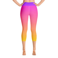 Load image into Gallery viewer, Yoga Capri Leggings - Magenta &amp; Yellow - Green Cross Clothing,  - Apparel, Clothing, T-shirts, Accessories, Wristbands, Green Cross Clothing - GreenCrossClothing.co, Green Cross Clothing - GreenCrossClothing.co