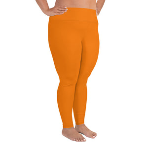 Plus Size Leggings - Tangerine II - Green Cross Clothing,  - Apparel, Clothing, T-shirts, Accessories, Wristbands, Green Cross Clothing - GreenCrossClothing.co, Green Cross Clothing - GreenCrossClothing.co