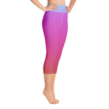 Load image into Gallery viewer, Yoga Capri Leggings - Blue &amp; Red - Green Cross Clothing,  - Apparel, Clothing, T-shirts, Accessories, Wristbands, Green Cross Clothing - GreenCrossClothing.co, Green Cross Clothing - GreenCrossClothing.co