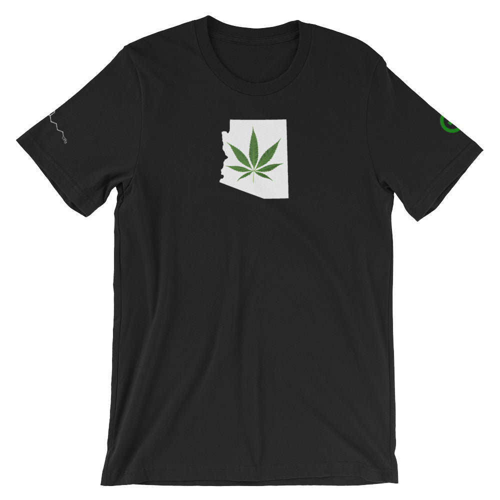 THC-Shirt - Arizona - Green Cross Clothing, State T-shirt - Apparel, Clothing, T-shirts, Accessories, Wristbands, Green Cross Clothing - GreenCrossClothing.co, Green Cross Clothing - GreenCrossClothing.co