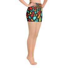 Load image into Gallery viewer, Yoga Shorts - Colorful Drops - Green Cross Clothing,  - Apparel, Clothing, T-shirts, Accessories, Wristbands, Green Cross Clothing - GreenCrossClothing.co, Green Cross Clothing - GreenCrossClothing.co