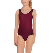 Load image into Gallery viewer, Kids Girls&#39; Swimsuit - Black Cherry - Green Cross Clothing,  - Apparel, Clothing, T-shirts, Accessories, Wristbands, Green Cross Clothing - GreenCrossClothing.co, Green Cross Clothing - GreenCrossClothing.co
