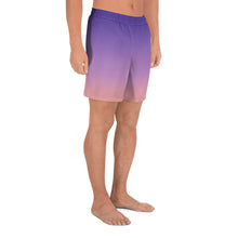 Load image into Gallery viewer, Men&#39;s Athletic Shorts - Purple &amp; Peach - Green Cross Clothing,  - Apparel, Clothing, T-shirts, Accessories, Wristbands, Green Cross Clothing - GreenCrossClothing.co, Green Cross Clothing - GreenCrossClothing.co