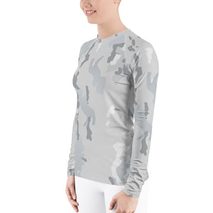 Women's Sun & Rash Guard - Grey Camo - Green Cross Clothing,  - Apparel, Clothing, T-shirts, Accessories, Wristbands, Green Cross Clothing - GreenCrossClothing.co, Green Cross Clothing - GreenCrossClothing.co