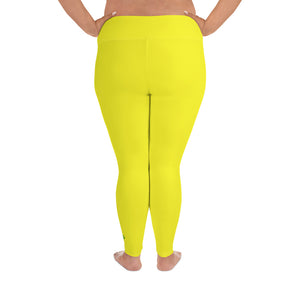 Plus Size Leggings - Meyer Lemon - Green Cross Clothing,  - Apparel, Clothing, T-shirts, Accessories, Wristbands, Green Cross Clothing - GreenCrossClothing.co, Green Cross Clothing - GreenCrossClothing.co