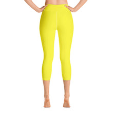 Load image into Gallery viewer, Yoga Capri Leggings - Meyer Lemon - Green Cross Clothing,  - Apparel, Clothing, T-shirts, Accessories, Wristbands, Green Cross Clothing - GreenCrossClothing.co, Green Cross Clothing - GreenCrossClothing.co