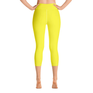 Yoga Capri Leggings - Meyer Lemon - Green Cross Clothing,  - Apparel, Clothing, T-shirts, Accessories, Wristbands, Green Cross Clothing - GreenCrossClothing.co, Green Cross Clothing - GreenCrossClothing.co