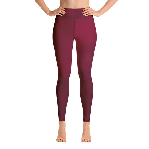 Yoga Leggings - Black Cherry - Green Cross Clothing,  - Apparel, Clothing, T-shirts, Accessories, Wristbands, Green Cross Clothing - GreenCrossClothing.co, Green Cross Clothing - GreenCrossClothing.co