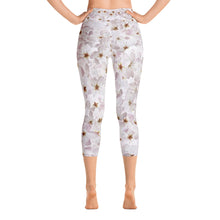 Load image into Gallery viewer, Yoga Capri Leggings - Cherry Blossoms - Green Cross Clothing,  - Apparel, Clothing, T-shirts, Accessories, Wristbands, Green Cross Clothing - GreenCrossClothing.co, Green Cross Clothing - GreenCrossClothing.co