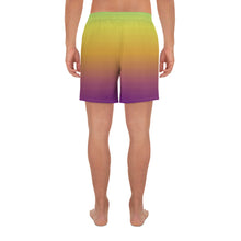 Load image into Gallery viewer, Men&#39;s Athletic Shorts - Green, Yellow, &amp; Purple - Green Cross Clothing,  - Apparel, Clothing, T-shirts, Accessories, Wristbands, Green Cross Clothing - GreenCrossClothing.co, Green Cross Clothing - GreenCrossClothing.co