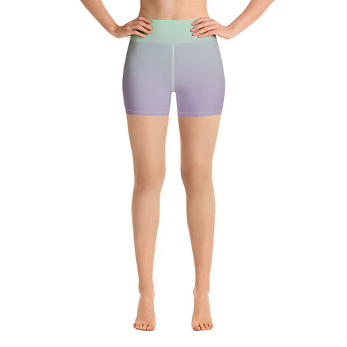 Yoga Shorts - Lilac & Mint - Green Cross Clothing,  - Apparel, Clothing, T-shirts, Accessories, Wristbands, Green Cross Clothing - GreenCrossClothing.co, Green Cross Clothing - GreenCrossClothing.co