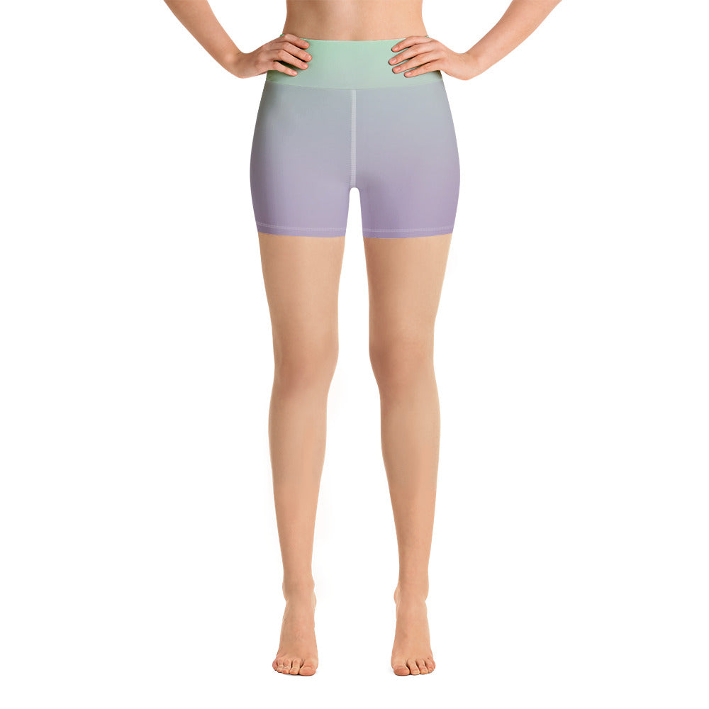 Yoga Shorts - Lilac & Mint - Green Cross Clothing,  - Apparel, Clothing, T-shirts, Accessories, Wristbands, Green Cross Clothing - GreenCrossClothing.co, Green Cross Clothing - GreenCrossClothing.co