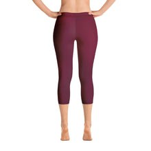 Load image into Gallery viewer, Capri Leggings - Black Cherry - Green Cross Clothing,  - Apparel, Clothing, T-shirts, Accessories, Wristbands, Green Cross Clothing - GreenCrossClothing.co, Green Cross Clothing - GreenCrossClothing.co