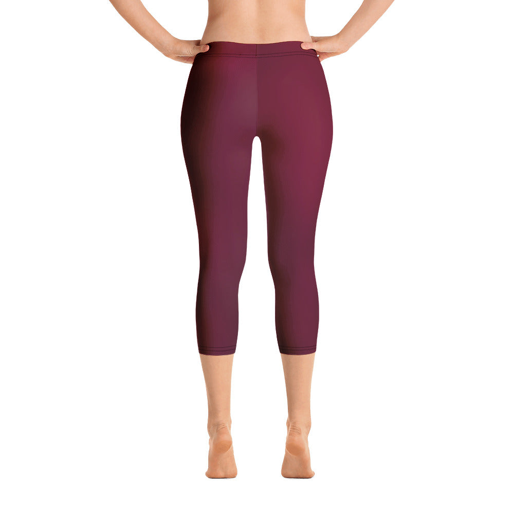 Capri Leggings - Black Cherry - Green Cross Clothing,  - Apparel, Clothing, T-shirts, Accessories, Wristbands, Green Cross Clothing - GreenCrossClothing.co, Green Cross Clothing - GreenCrossClothing.co