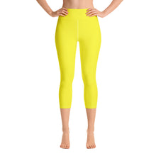 Load image into Gallery viewer, Yoga Capri Leggings - Meyer Lemon - Green Cross Clothing,  - Apparel, Clothing, T-shirts, Accessories, Wristbands, Green Cross Clothing - GreenCrossClothing.co, Green Cross Clothing - GreenCrossClothing.co