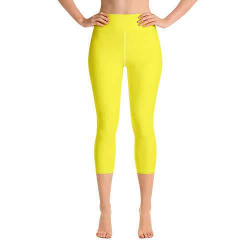 Yoga Capri Leggings - Meyer Lemon - Green Cross Clothing,  - Apparel, Clothing, T-shirts, Accessories, Wristbands, Green Cross Clothing - GreenCrossClothing.co, Green Cross Clothing - GreenCrossClothing.co