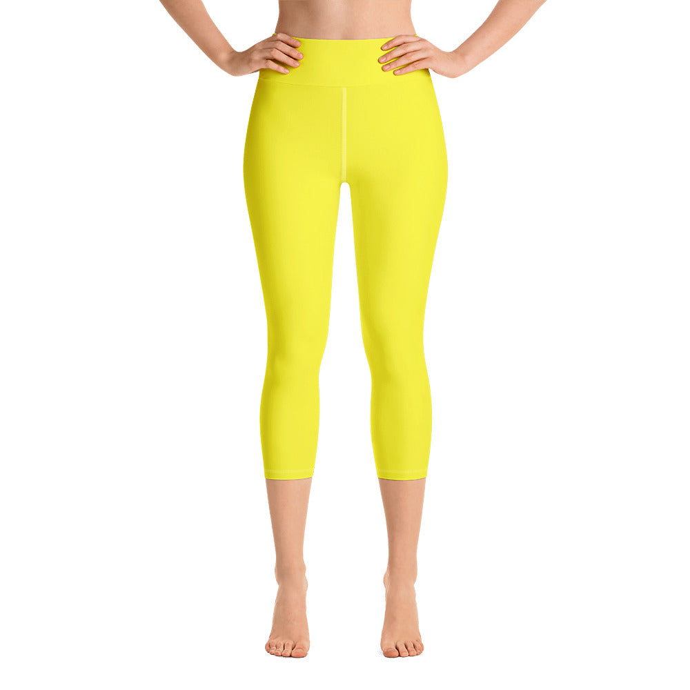 Yoga Capri Leggings - Meyer Lemon - Green Cross Clothing,  - Apparel, Clothing, T-shirts, Accessories, Wristbands, Green Cross Clothing - GreenCrossClothing.co, Green Cross Clothing - GreenCrossClothing.co