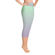 Load image into Gallery viewer, Yoga Capri Leggings - Lilac &amp; Mint - Green Cross Clothing,  - Apparel, Clothing, T-shirts, Accessories, Wristbands, Green Cross Clothing - GreenCrossClothing.co, Green Cross Clothing - GreenCrossClothing.co