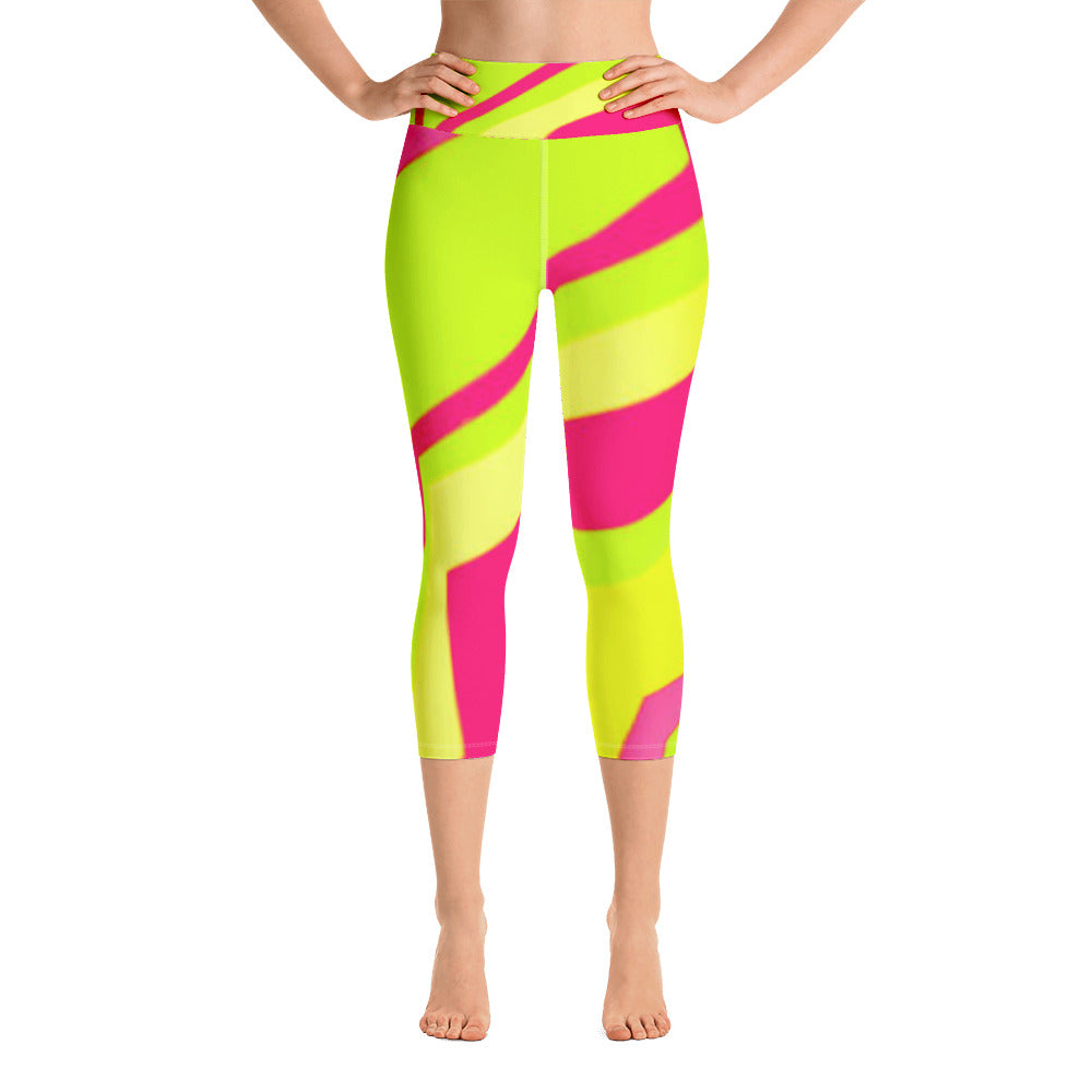 Yoga Capri Leggings - Neon - Green Cross Clothing,  - Apparel, Clothing, T-shirts, Accessories, Wristbands, Green Cross Clothing - GreenCrossClothing.co, Green Cross Clothing - GreenCrossClothing.co