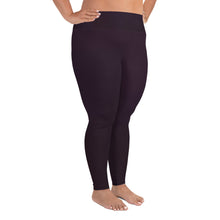 Load image into Gallery viewer, Plus Size Leggings - Black Cherry II - Green Cross Clothing,  - Apparel, Clothing, T-shirts, Accessories, Wristbands, Green Cross Clothing - GreenCrossClothing.co, Green Cross Clothing - GreenCrossClothing.co