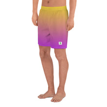 Load image into Gallery viewer, Men&#39;s Athletic Shorts - Yellow &amp; Purple - Green Cross Clothing,  - Apparel, Clothing, T-shirts, Accessories, Wristbands, Green Cross Clothing - GreenCrossClothing.co, Green Cross Clothing - GreenCrossClothing.co