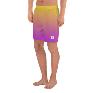 Men's Athletic Shorts - Yellow & Purple - Green Cross Clothing,  - Apparel, Clothing, T-shirts, Accessories, Wristbands, Green Cross Clothing - GreenCrossClothing.co, Green Cross Clothing - GreenCrossClothing.co